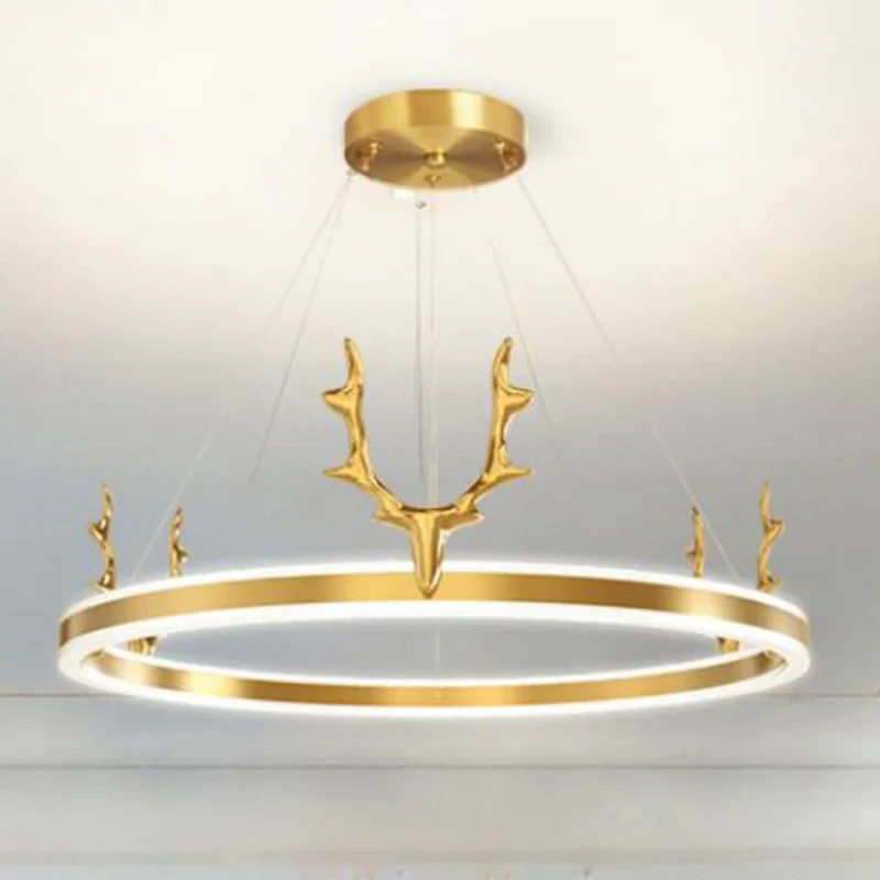 Nordic Antler Chandelier Art Living Room Lighting Bedroom Lights American Simple Creative Decorative Lamps Dining Room Lights