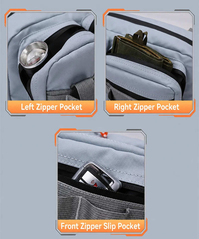 Multifunktionale Angeltasche mit großer Kapazität aus Oxford-Gewebe, verstellbare Schulter- und Hüfttasche für Outdoor-Angeln. – Detail 10