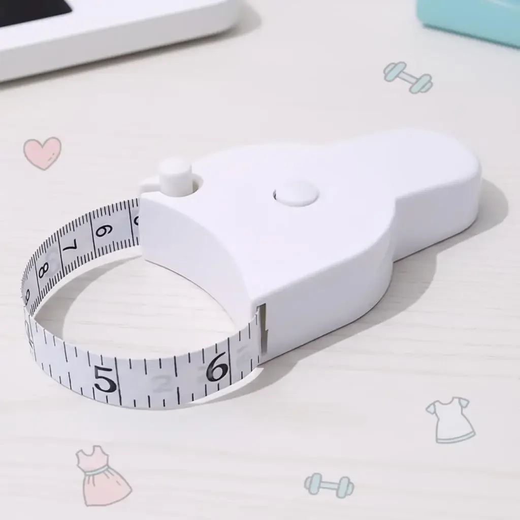 Automatic Telescopic Tape Measure Body Measuring Tape Soft Centimeter Sewing Ruler Tools For Body Measurement White Home Tailor Cloth Measuring Tools chaussures pour enfant easy taille 34