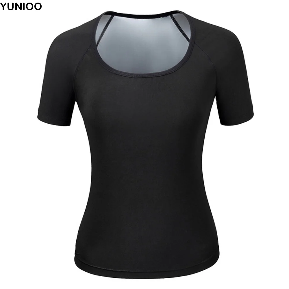 

Sweat-resistant Sweat Short Sleeve Fat Burning Compression Fit Shapewear Top Versatile Waist Trainer