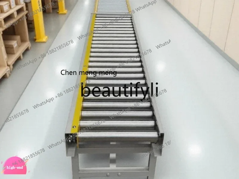 cn8350 ss Non-Powered Roller Conveyor Galvanized Assembly Line Power Stainless Steel   Conveyor Belt Roller Floor  Line