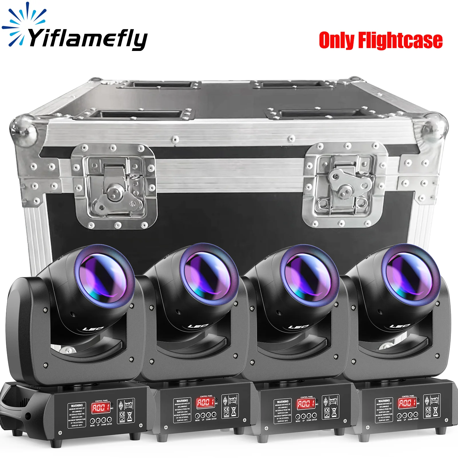 

Yiflamefly Premium Leather Airline Case Gator Case With Wheel Customized Flightcase For 4Pcs 100W LED Moving Head Stage Lights