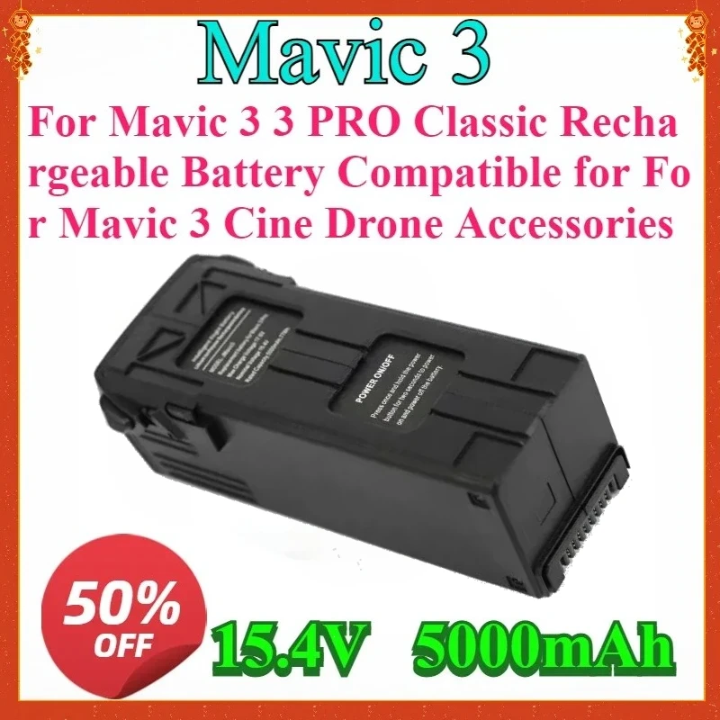 

For Mavic 3 3 PRO Classic Rechargeable Battery Compatible for For Mavic 3 Cine Drone Accessories New 15.4V 5000mah Battery