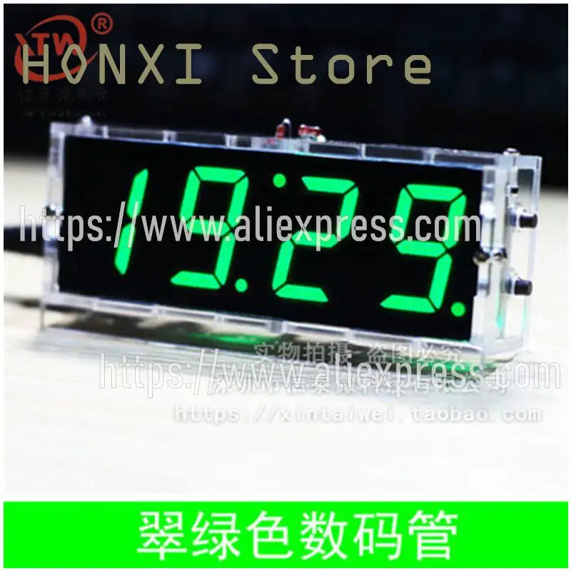 1PCS 51 single chip microcomputer digital clock display suite relating to 1 inch LED digital tube electronic clock DIY parts