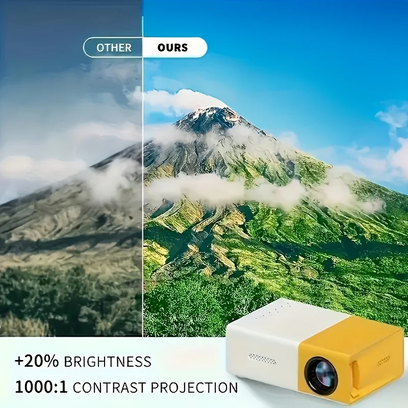 YG300 العارض المسرح المنزلي الذكي HD العارض المحمولة العارض جهاز عرض صغير الهاتف المحمول الإسقاط 1080 في الهواء الطلق Projecton