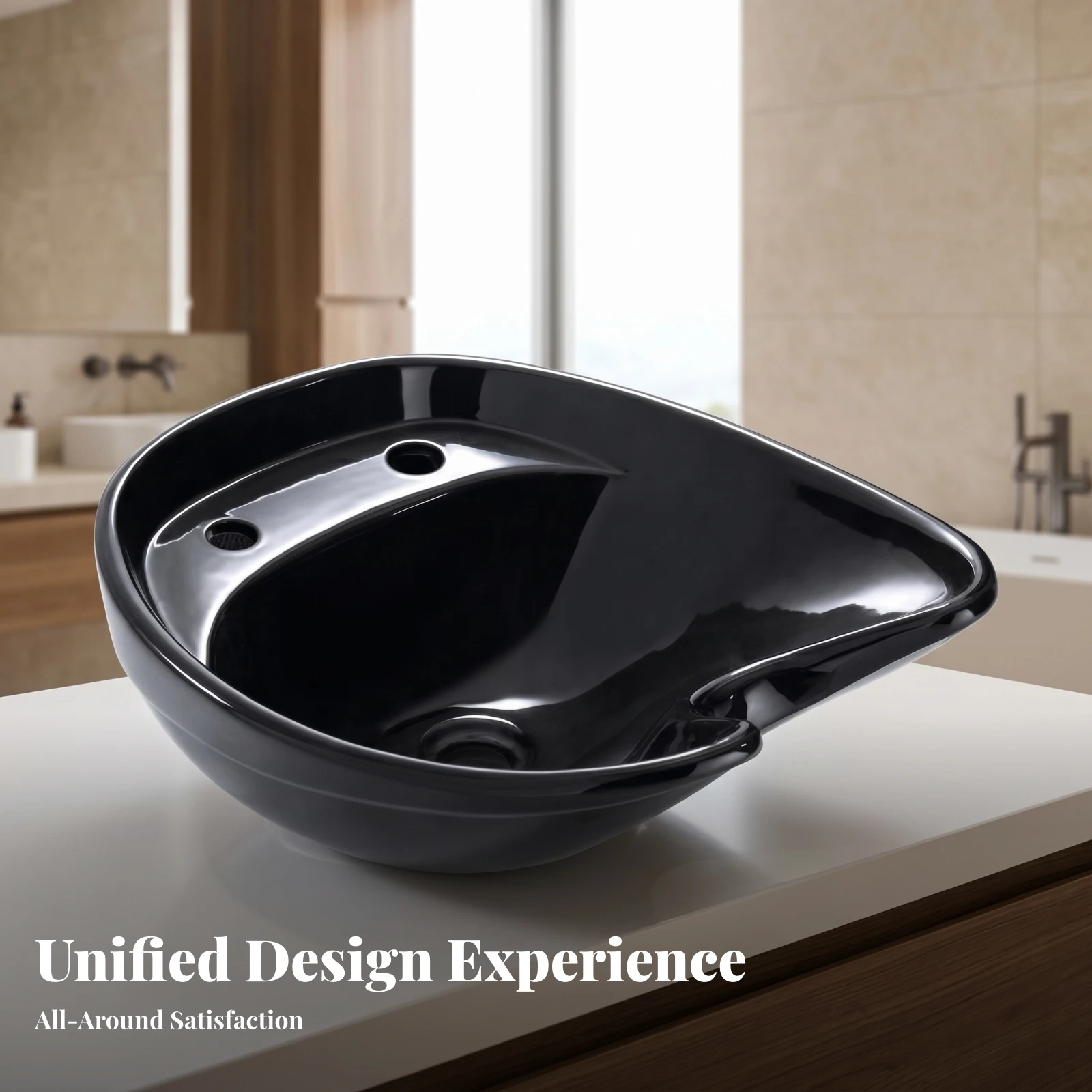 Molded Shampoo Bowl Smooth Salon Shampoo Basin Hair Wash Basin Curved Front Lip Backwash Shampoo Basin Salon Barber Shop Tools