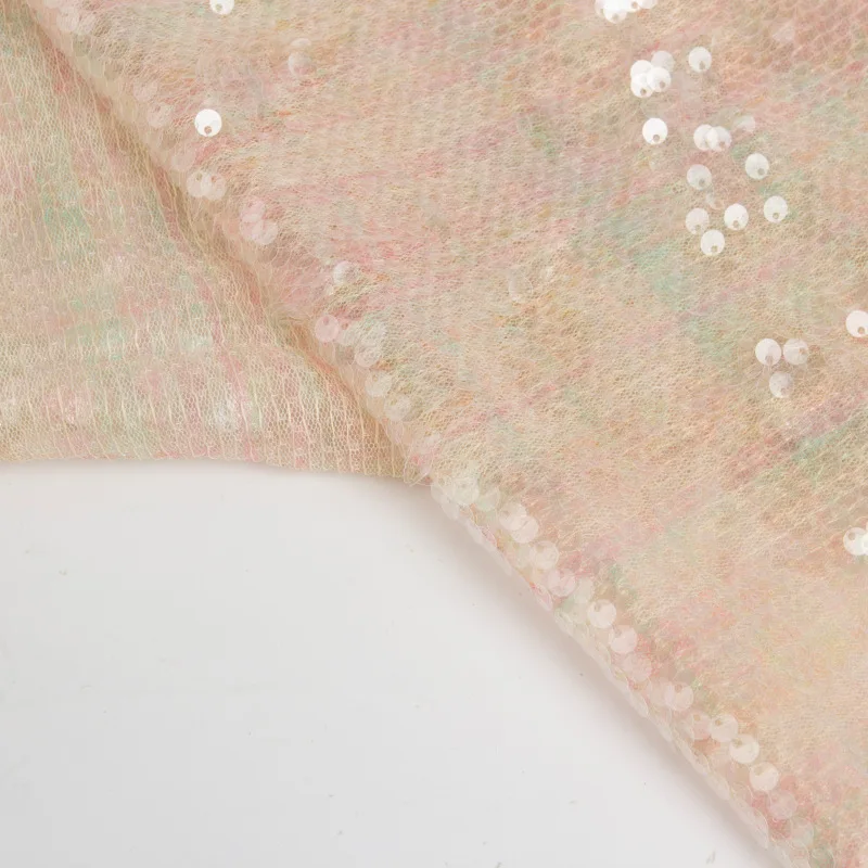 

Dress Women's and Children's Clothing Printed Mesh Cloth Spring/Summer Embroidery Sequin Embroider Sequin Embroidery Fabric