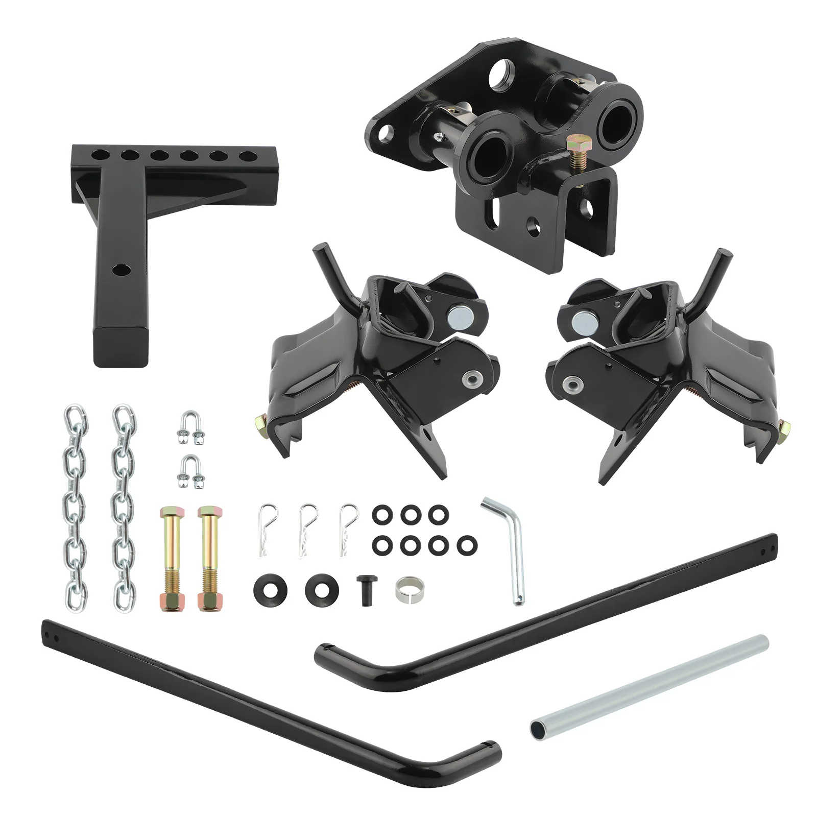 

Детали для крепления прицепа с регулировкой распределения нагрузки, 2 дюйма, 1000 фунтов, стальной шток 2 дюйма, сталь с порошковым покрытием