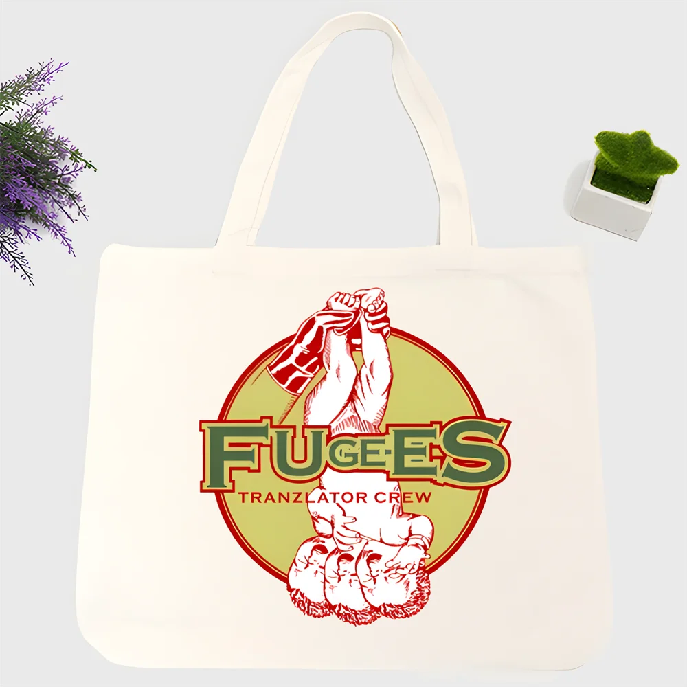 

fugees Shopping Bag Shopper Bags Tote Canvas Bag Harajuku Reusable Large Capacity Women Casual Shoulder Bag Handbag