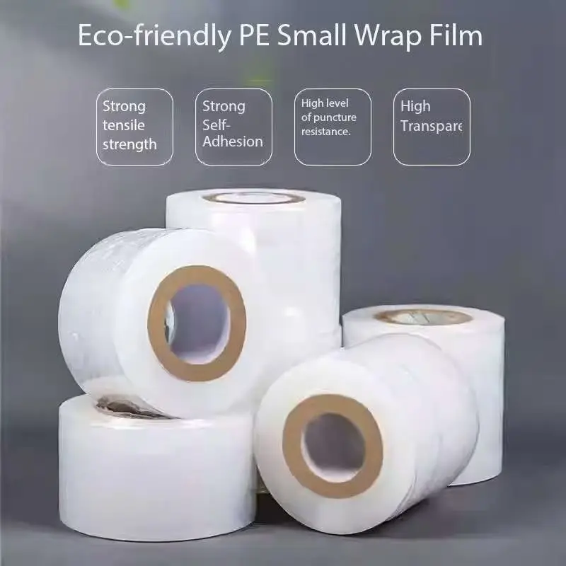 

PE Stretch Film Small Roll Packaging, Industrial 5cm Leak-Proof Wrap for Takeout Cups and Boxes, Sealing and Preserving