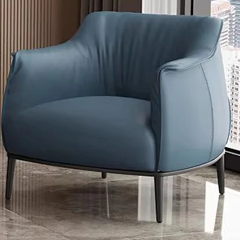 

Unique Simple Living Room Chairs Blue Designer Single Modern Arm Chairs Lazy Oversized Design Fauteuil De Salon Lounge Furniture
