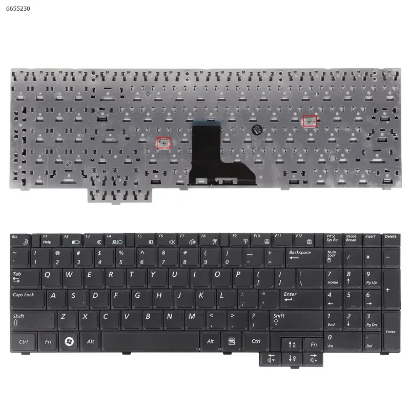 S+US Laptop Keyboard For SAMSUNG R517 R523 R528 R530 P580 R618 R620 Black