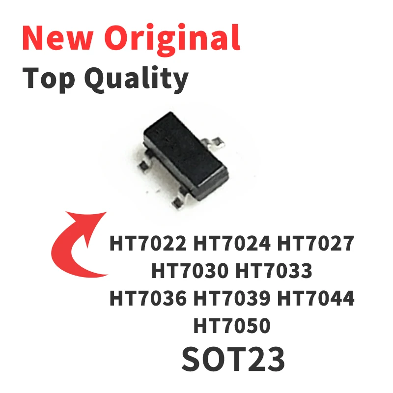 10 Pieces HT7022 HT7024 HT7027 HT7030 HT7033 HT7036 HT7039 HT7044 HT7050 SOT23 Chip IC New Original