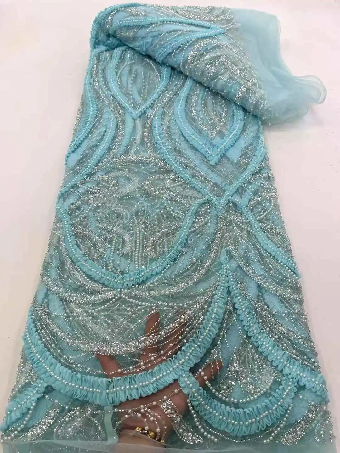 أفريقيا النيجيري مطرز الفرنسية شبكة الدانتيل مع الترتر جودة عالية 2025 التطريز الدانتيل الترتر الدانتيل لفساتين الزفاف النساء