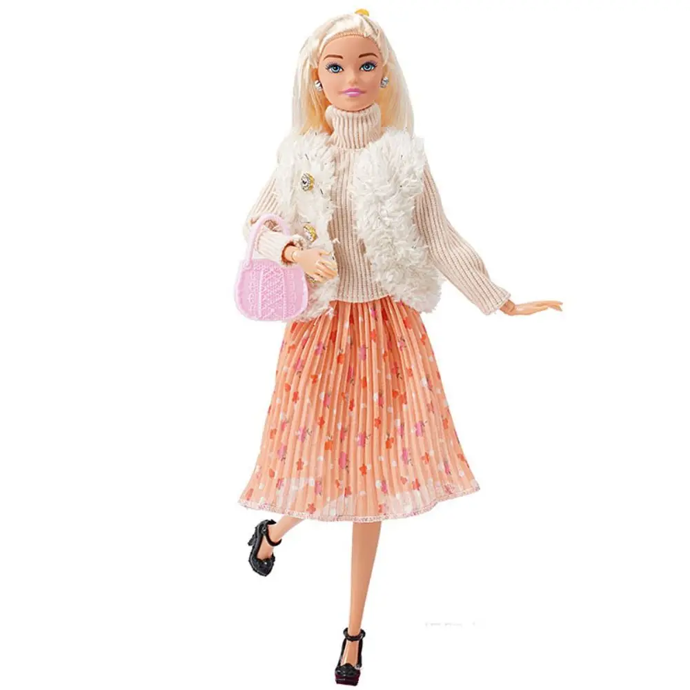 

Cute Casual Dresses Clothes Handmade Fashion Winter Sweaters Skirt Dolls DIY Accessories with Shoes Bags for 1/6 BJD 30cm Dolls
