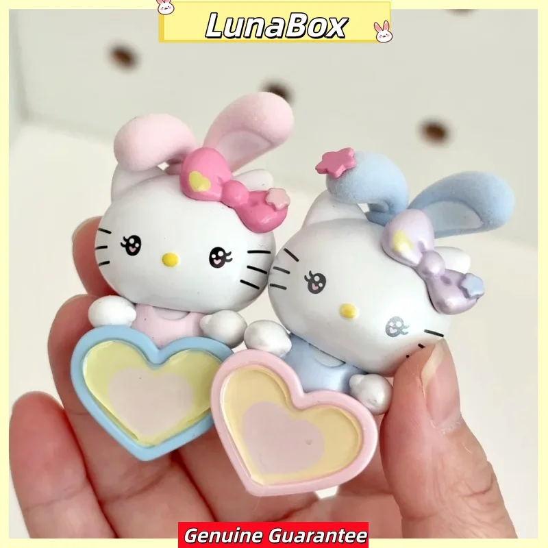 

Original Sanrio Hello Kitty Sweet Energy Station Series Lying Down Mini Bean Blind Box Kawaii Figure Collectible Desk Dec Gift