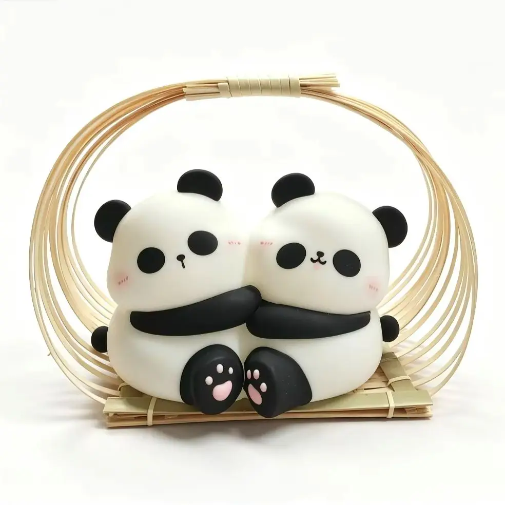 Cute Panda Silicone Night Light Touch Sensor USB Rechargeable Warm LED Lamp Kids Bedroom Bedside Animal Lamp Birthday Gift