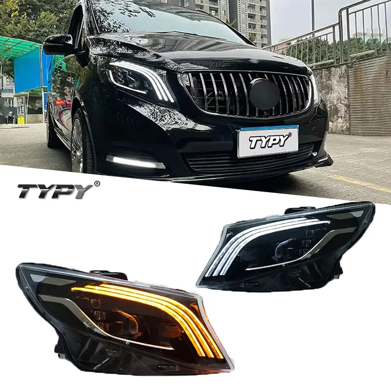 

TYPY For Mercedes Benz Vito W447 Maybach style Car Light LED Projector Headlights Head Lamps Sequential Turn Signal