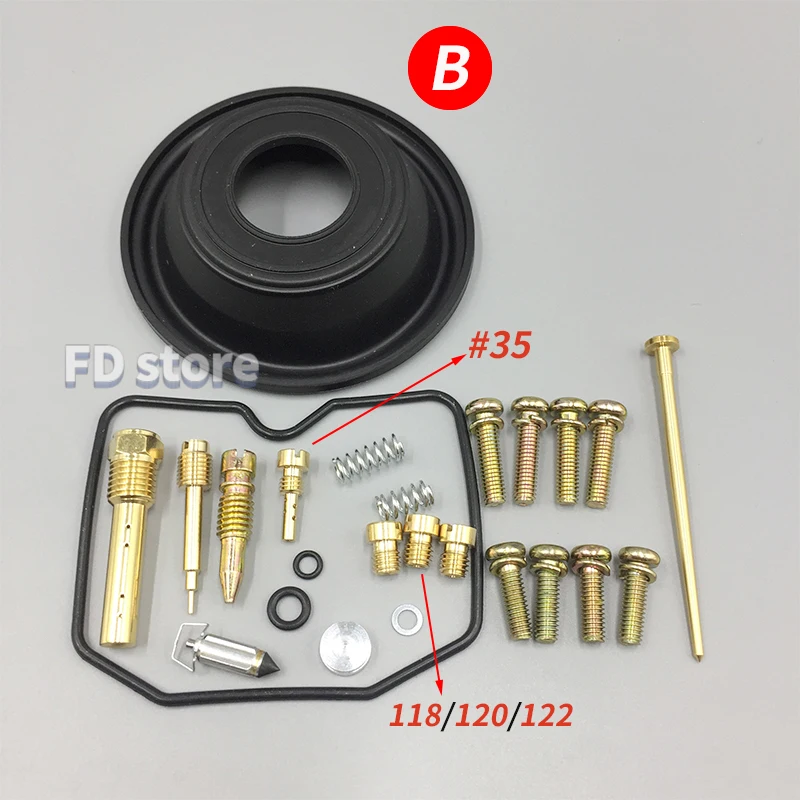 For 1987-2005 Kawasaki KLR250 KLR 250 Motorcycle Carburetor Repair Kit Diaphragm float oil needle parts