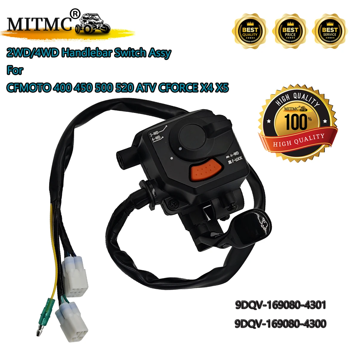 

High Quality 2WD/4WD Handlebar Switch Assy For CF 400 450 500 520 ATV CFORCE X4 X5 9DQV-169080-4301 9DQV-169080-4300