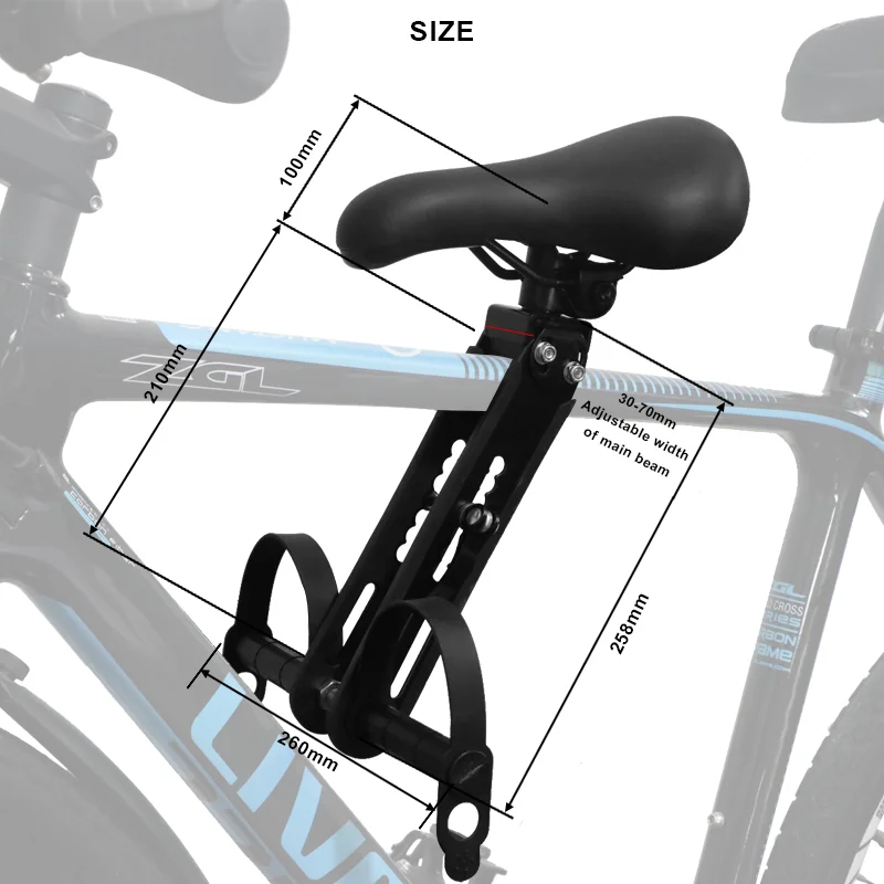 Kids Bike Seat Outdoor Parent-Child Kids Quick Release Saddle Detachable MTB Child Safety Handlebar Bicycle Children Saddle