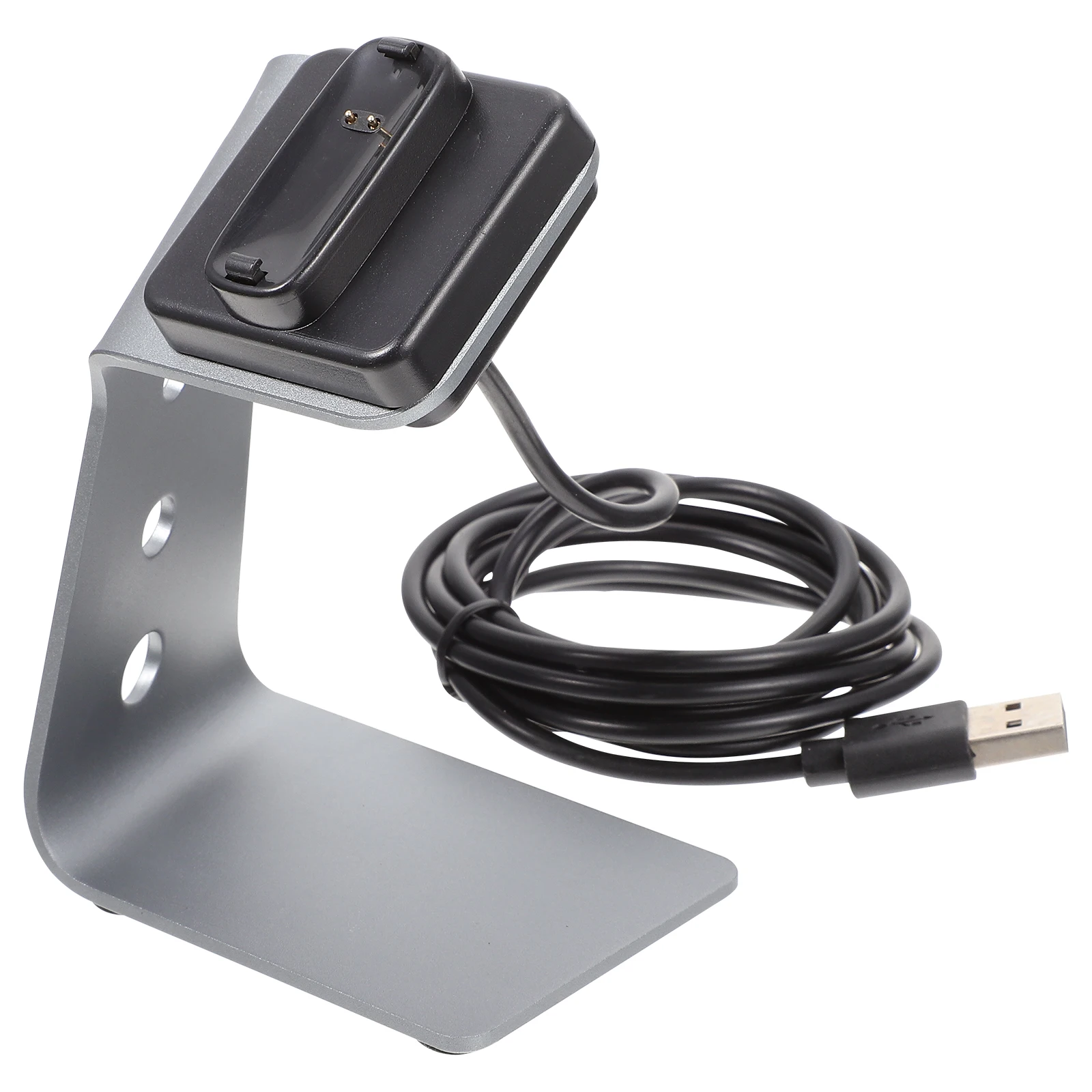 

Aluminum Alloy Charging Dock with Built- Protection USB Cable Replacement Smart Watch Grey Color