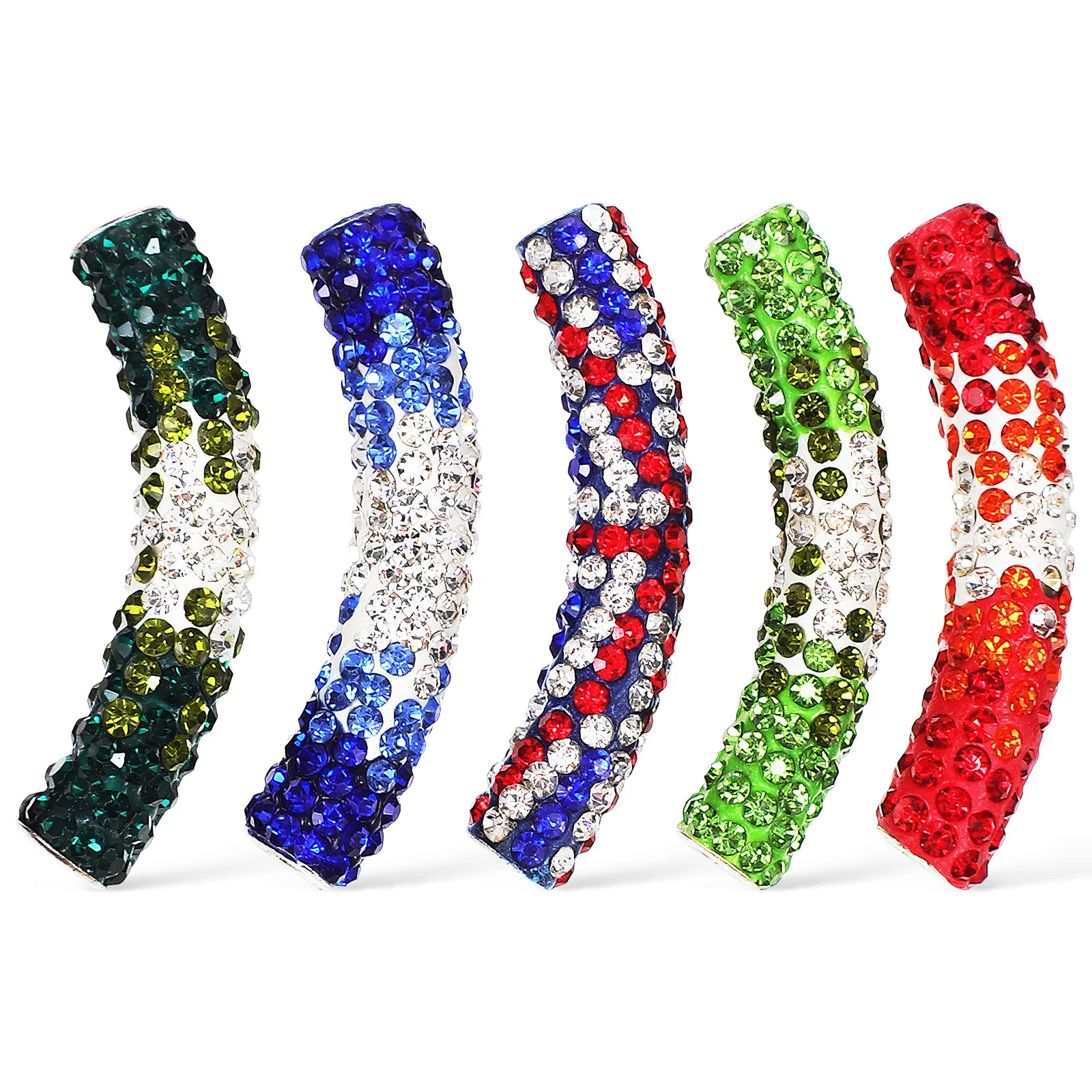 

5Pcs Water Drill Ball Bracelet Necklace Beads Rhinestone Enamel Charms DIY Jewelry Making Loose Beads for Bracelet Pendant