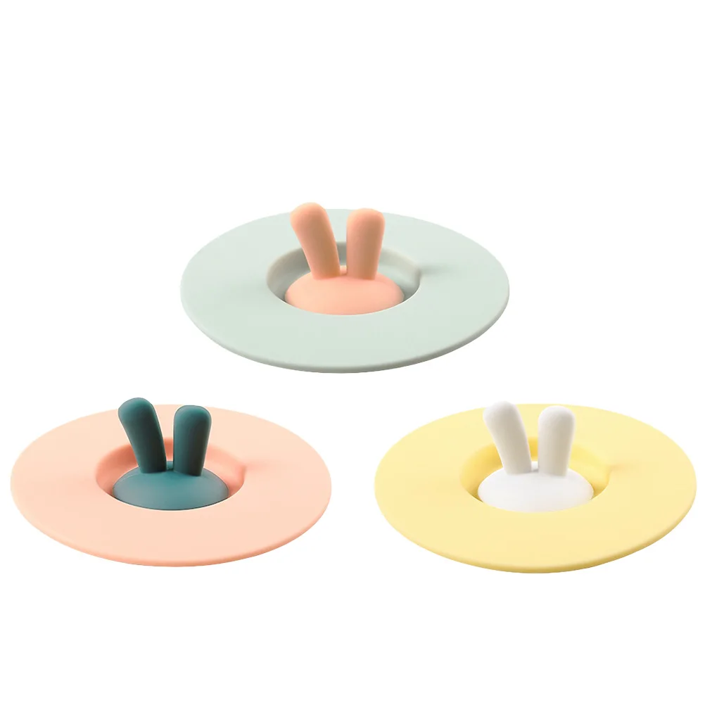 

3 Pcs Lid Dustproof Silicone Food Silicone Cup Cover Grade Small Cover Cup Lid Baby Home Office Kitchen Bar Use