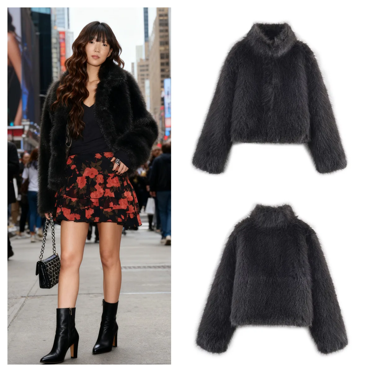 

2026 Autumn New Fashion Versatile Temperament Elegant Artificial Fur Effect Short Coat Coat Spring And Summer New Fashion Street