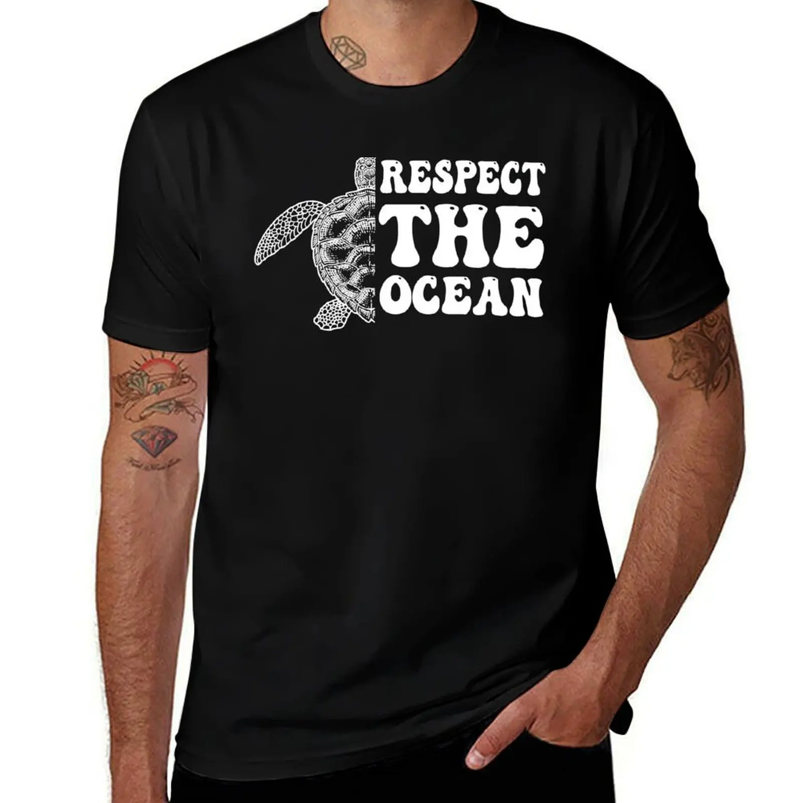 

Respect The Ocean Happy Earth Day Save Our Planet Nature Girls boys T-Shirt t shirt man plain T-Shirt