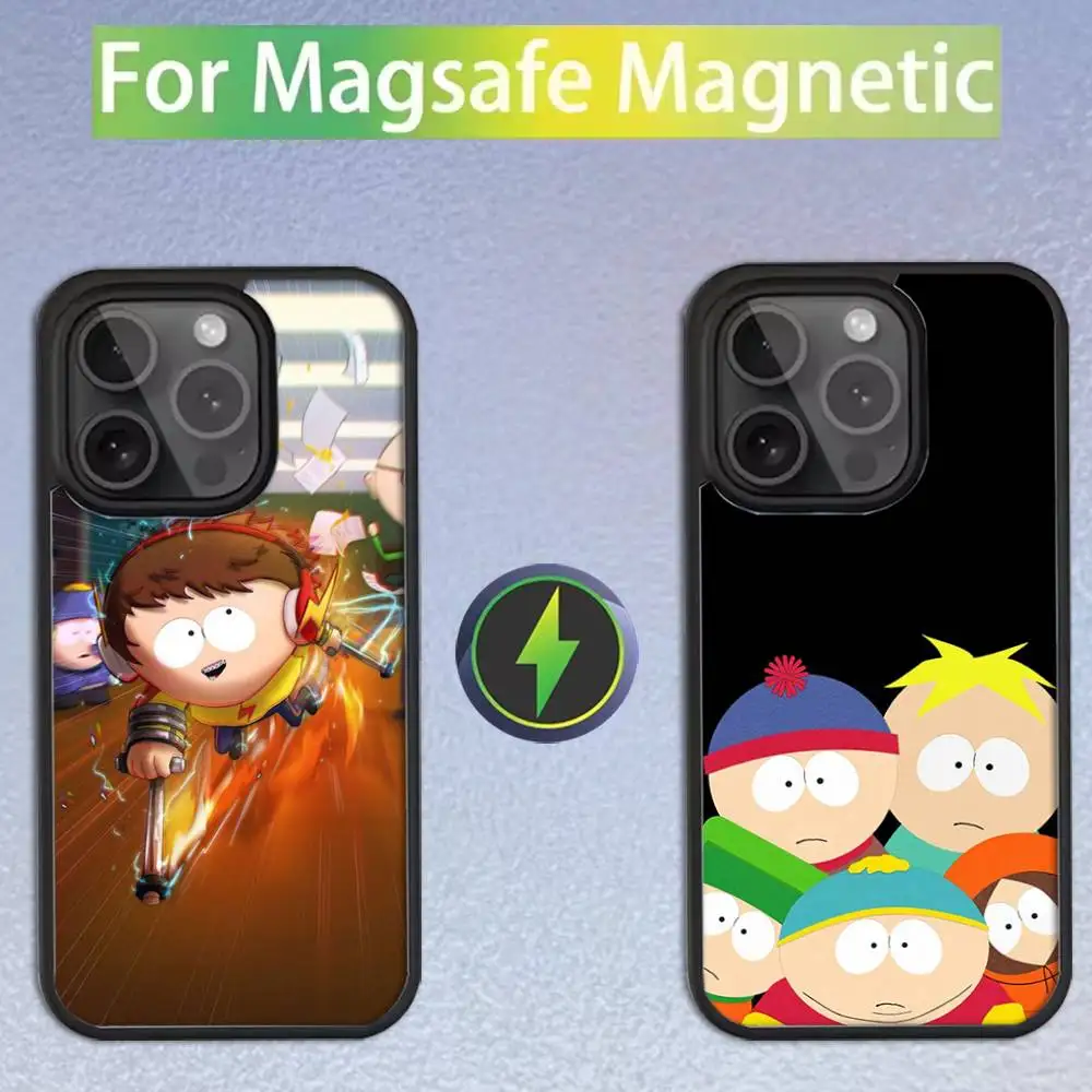 

Cartoon Funny S-South-P-Park Phone Case For iPhone 16,15,14,13,12,11,Pro,Max,Plus,Mini,SE Magsafe Magnetic Wireless Charging