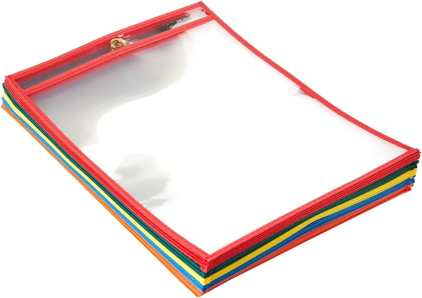 

Heavy Duty Dry Erase Ticket Holders with Clear PVC Pockets for Documents, 8.5x11 Inches, Pack of 25