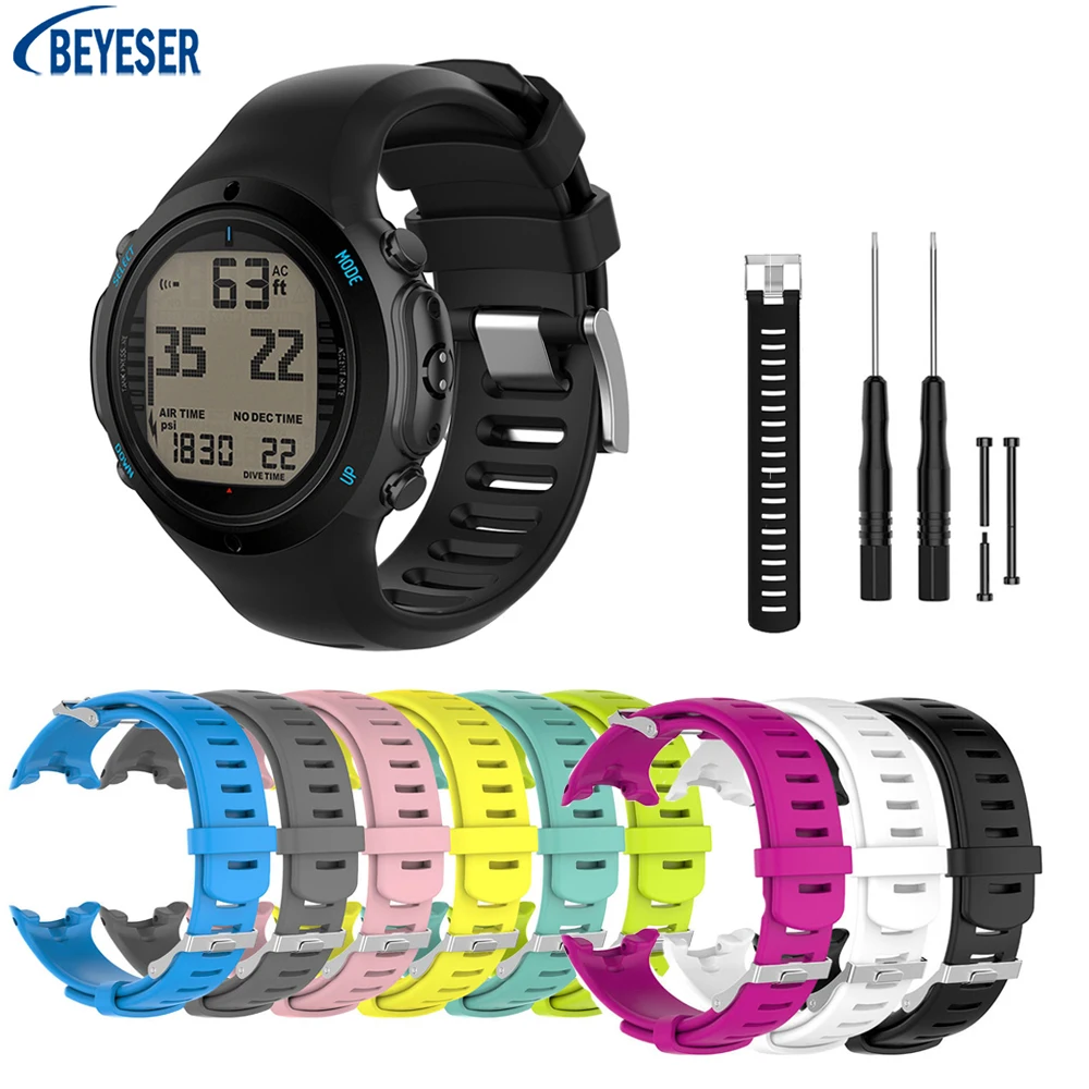 BEYESER Soft Silicone Watchband for SUUNTO D4/D4i/SUUNTO Strap Replacement  Wristband for SUUNTO NOVO watch Bracelet  New