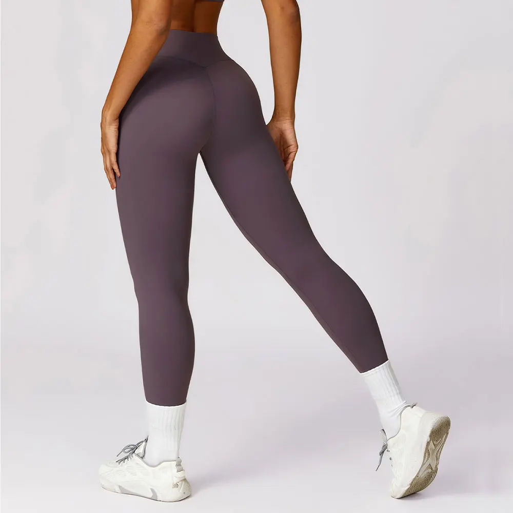 Pantalones de Yoga para mujer, mallas largas de cintura alta con realce de caderas, ropa de entrenamiento para gimnasio