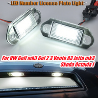 2Pcs LED Number Plate Lamp White License Plate Light For VW Golf III MK3 Jetta Vento Skoda Octavia 1 1U2 Combi 1U5 1996-2010