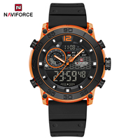 Naviforce 6104 Top Fashion Sport Men's Quartz LED Display Watch of the Multi functional Timing 5ATM Waterproof cLOCK