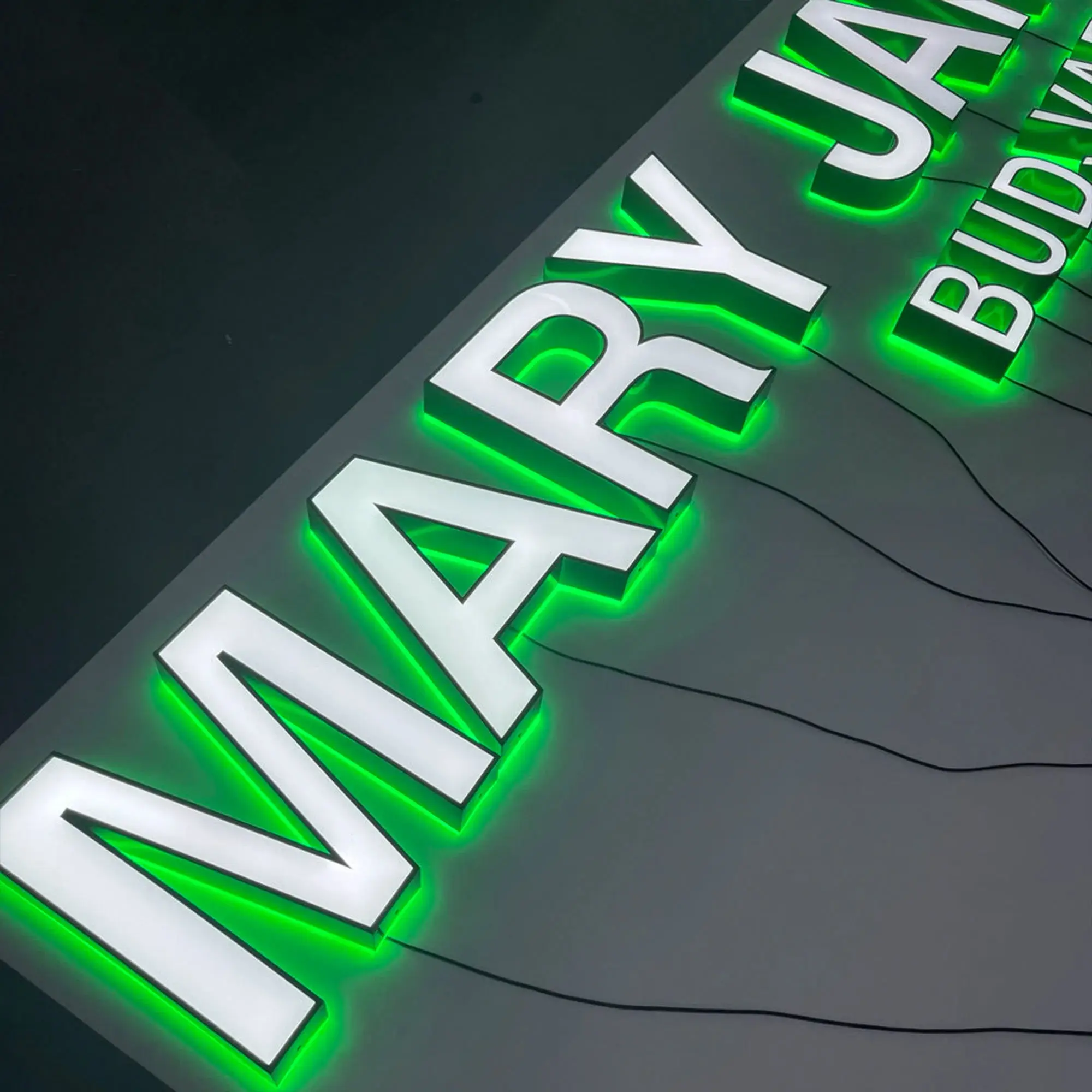 الجملة أدى مضاءة الاكريليك إلكتروني تسجيل مخصص كبير في الهواء الطلق 3d البلاستيك الاكريليك رسائل لافتات أدى تضيء تسجيل