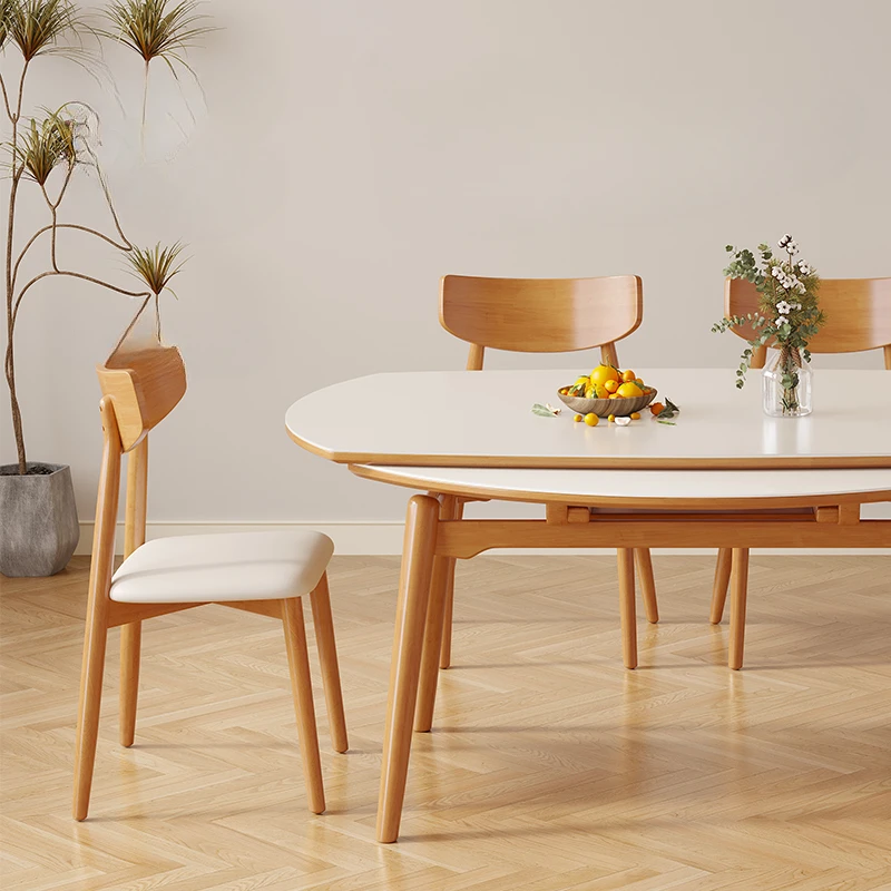 Extendable Long Small Table Unique Multifuctional Wooden Modern Chairs Dining Table Space Saving Design Mesa Comedor Furniture