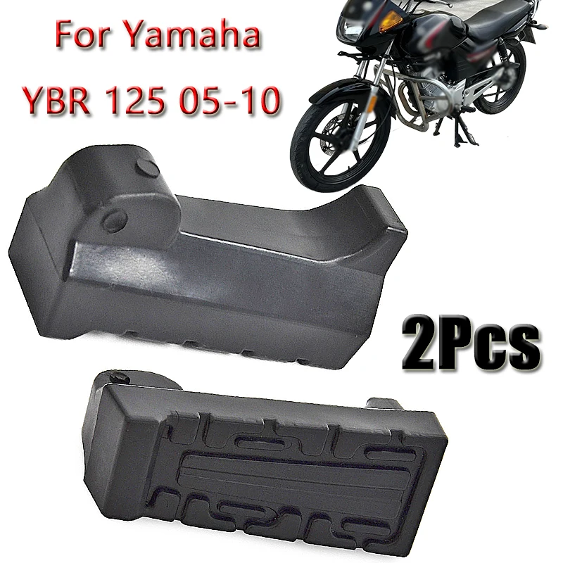 

1 Pair Front Foot Rest Peg Rubbers Footrest Handlebars Black Rear Foot Pedal L/R For Yamaha YBR 125 Motorcycle Accessories
