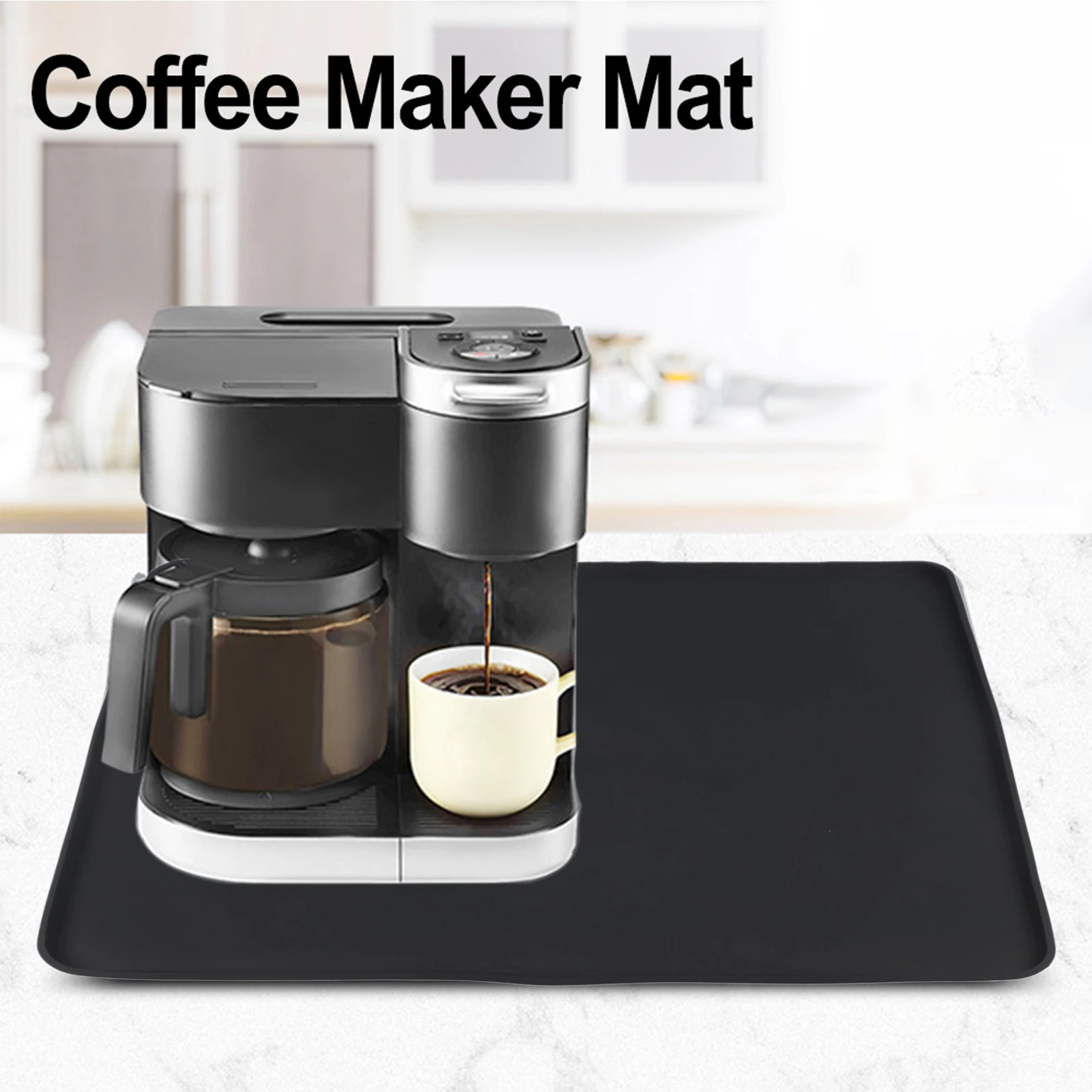 Silicone Mat for Coffee Machines and Food Processors Designed for Spill Protection and Stability Easy to Clean