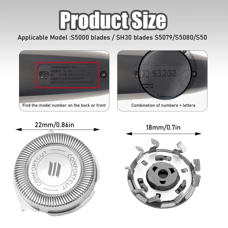 

Для электробритвы Philips серии AT811 AT891 AT897 AT899 HQ8 лезвие головка 3 шт. SH30/50/52 сменная головка для бритвы