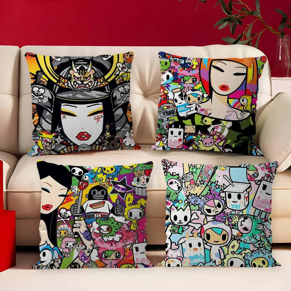 اليابان أنيمي T-TokidokiS وسادة غطاء تصميم غطاء الوسادة ديكور عطلة الديكور #1