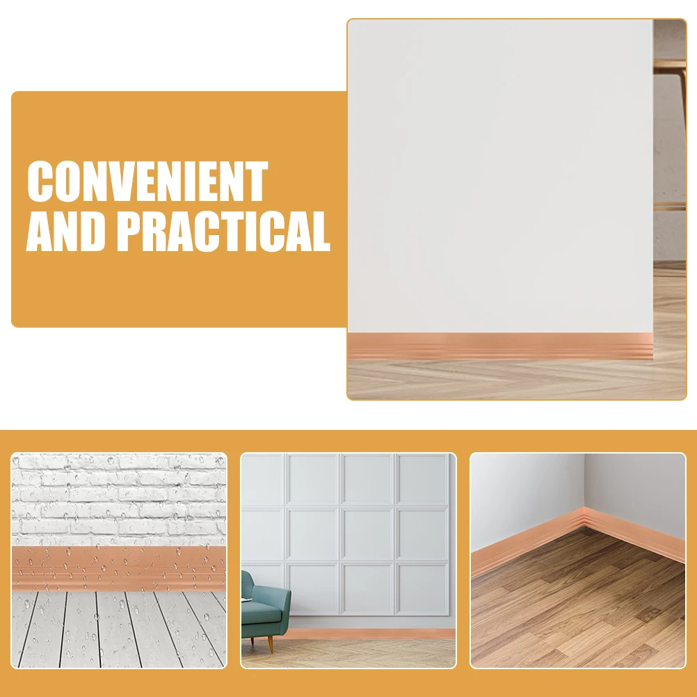 

1 Roll Self-Adhesive Trim Corner Molding For Wall Edge Floor Foot Lines Background Nbr Durable Flexible Peel Stick Trim For