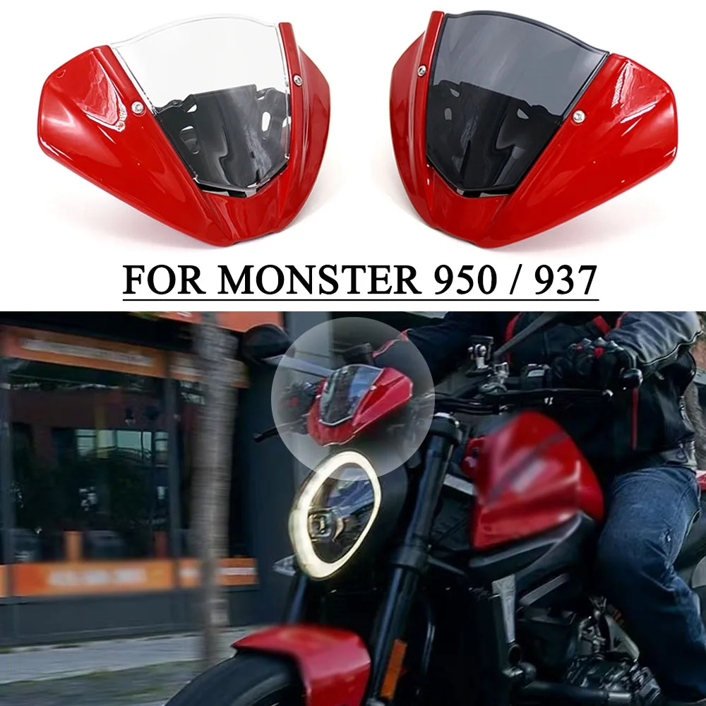 

Motorcycle Windshield Wind Screen Shield Deflector Protector Cover Accessories For Ducati MONSTER 950 Monster 937 2021-2024 2023