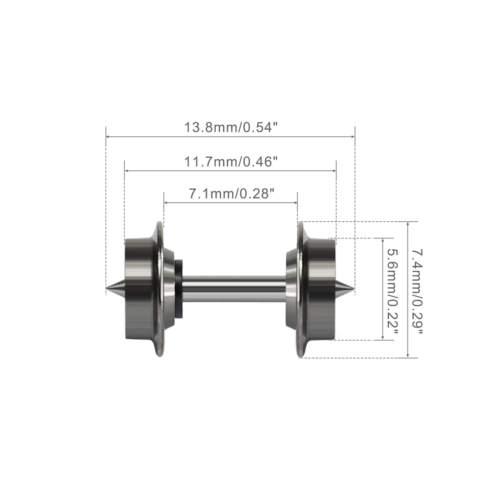 Evemodel 12pcs N Scale 1:160 Wheelset for Trix (33\