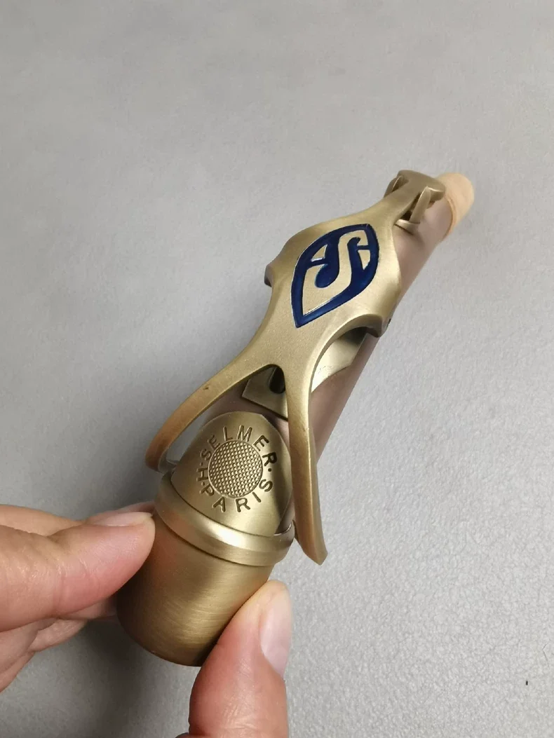 24.5mm Threaded Phosphor Bronze Curved Neck Antique Mouthpiece Set For Eb Alto Saxophone Wind Instrument Replacement Parts