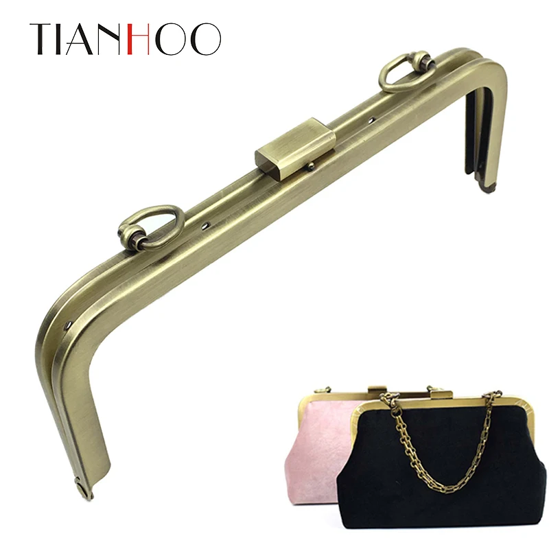 10pcs 20.5cm Metal HandBag Frame Purse Women Clutch Bag Accessories Kiss Clasp Lock Part