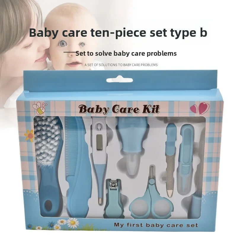 

Набор из десяти предметов для ухода за ребенком, набор машин для стрижки ногтей для ухода за ногтями для матери и новорожденных D
