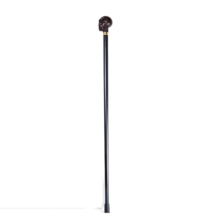 Acrylic Head Solid Wood Pole Gentleman Skull Head Crutch Old Man Non-slip Crutch Civilized Walking Stick