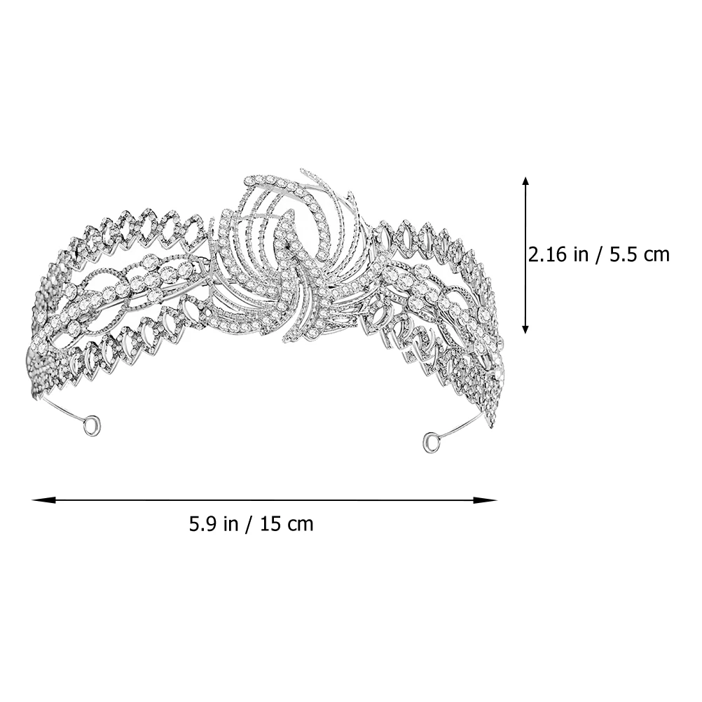

Elegant Crystal Rhinestone Headband Wedding Crown Bridal Hair Accessories Bridesmaid Alloy Tiara Party Birthday Anniversary